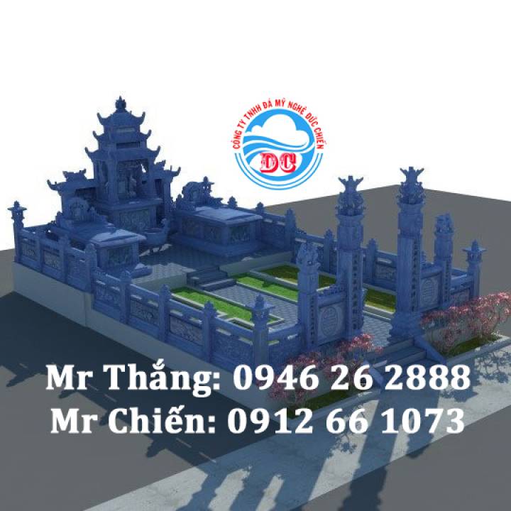 Mẫu thiết kế khu lăng mộ 3D - Đá mỹ nghệ Đức Chiến