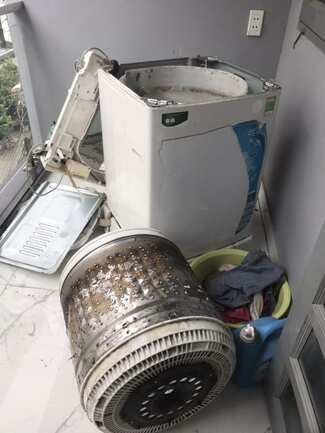 Sửa máy giặt bị kêu to rung lắc khi giặt vắt